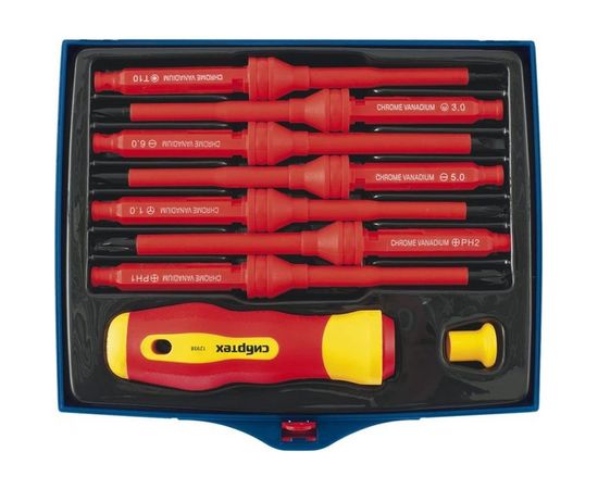 Диэлектрическая отвертка со сменными жалами СИБРТЕХ до 1000В 9 предметов 12938 