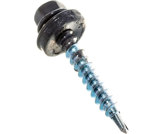 Кровельный саморез крепежная техника серый графит RAL 7024, 4.8х35 мм, 250 шт 420370 БК 