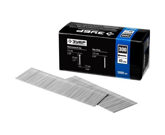 Гвозди Профессионал особотвердые (5000 шт; тип 300; 45 мм) ЗУБР 31830-45 