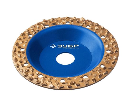 Плоская обдирочно-шлифовальная чашка №3 ЗУБР 125 мм, крупное зерно ВК8 33430-3 