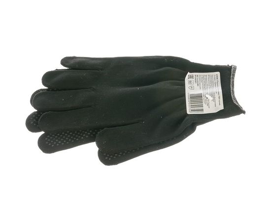Перчатки Россия нейлон, ПВХ точка, 13 класс, чёрные, XL 67848 