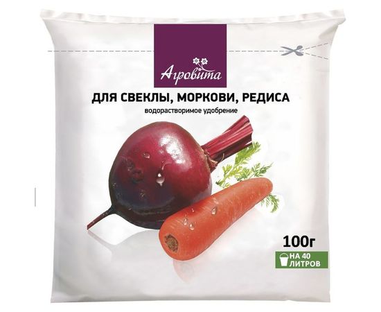 Удобрение для свеклы, моркови, редиса НОВ-АГРО Агровита 100 г НА80 