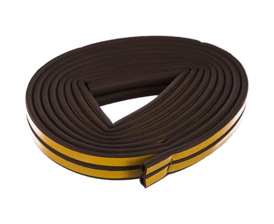 Уплотнитель СИБРТЕХ 6 м, профиль "D", коричневый // СИБРТЕХ Р 93939 