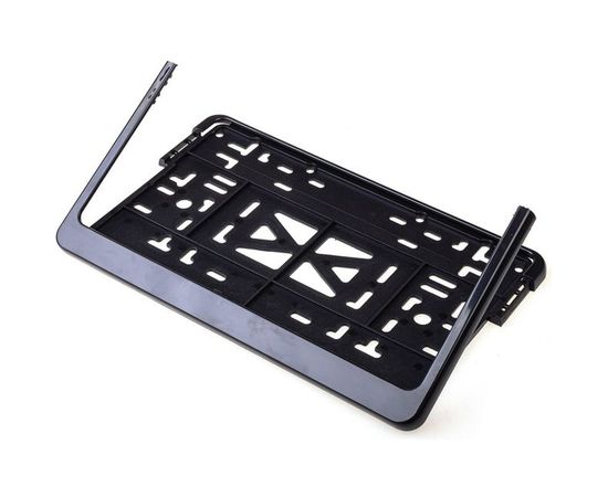 Пластмассовая рамка для номера SKYWAY 290*170 ГОСТ с защелкой черная без надписи 1 шт S04102008 – изображение 3