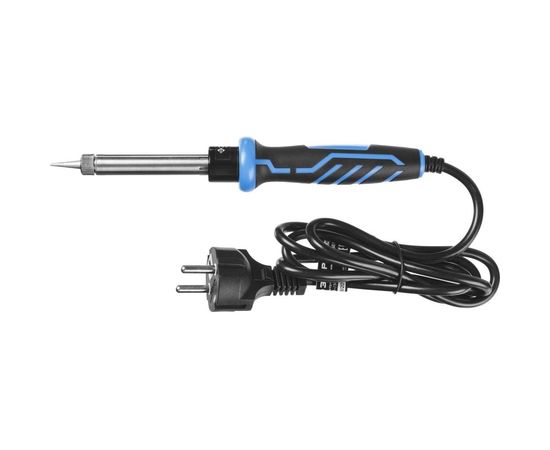 Паяльник с двухкомпонентной рукояткой и защитным колпачком в наборе с припоем и подставкой, 60Вт, конус Зубр ПРОФЕССИОНАЛ 55402-60_z01 – изображение 4