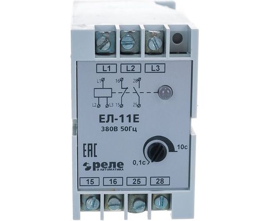 Реле контроля трехфазного напряжения Реле и Автоматика, ЕЛ-11Е 380В 50Гц A8222-77135136 – изображение 4