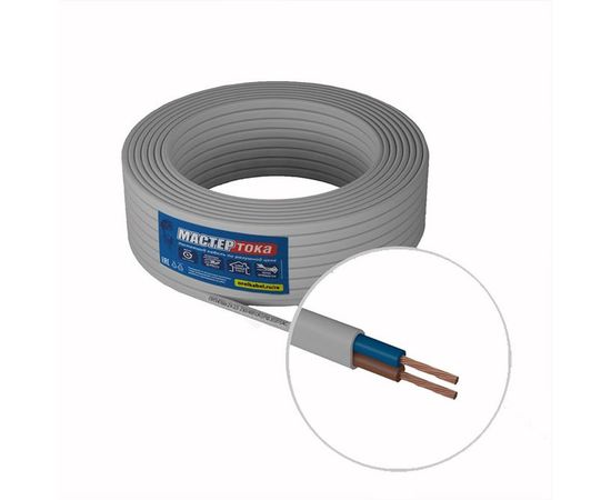 Провод ПУГНПбм Мастер Тока 2х2.5 белый 50м МТ1346 – изображение 2