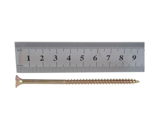 Шуруп крепежная техника жёлтый цинк 5,0x90, 130 шт. 431412 БК – изображение 5