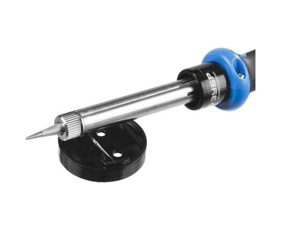 Паяльник с двухкомпонентной рукояткой и защитным колпачком в наборе с припоем и подставкой, 60Вт, конус Зубр ПРОФЕССИОНАЛ 55402-60_z01 – изображение 2