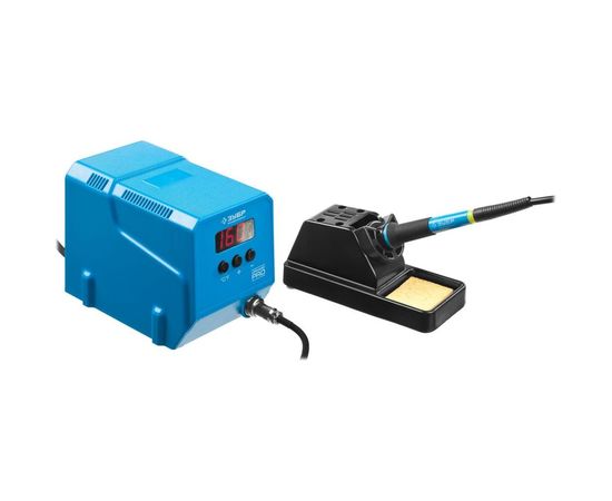 Низкотемпературная цифровая паяльная станция ЗУБР с ЖК дисплеем, диапазон 50-480C, 60Вт 55336 – изображение 6