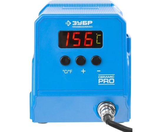 Низкотемпературная цифровая паяльная станция ЗУБР с ЖК дисплеем, диапазон 50-480C, 60Вт 55336 – изображение 7