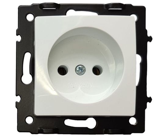 Розетка ECON Камелия 2П 10А 250В белая без рамки K003B 