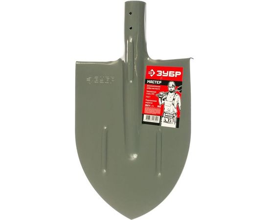 Лопата Зубр МАСТЕР штыковая с ребрами жесткости ЛКО, без черенка, 39414 
