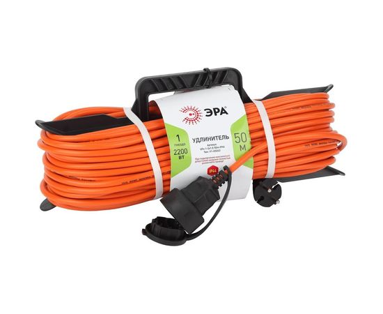 Силовой удлинитель на рамке ЭРА UFx-1-2x1.5-50m-IP44 без заземления, 1 гнездо, 50 метров, ПВС 2х1.5, 4/96 Б0046823 