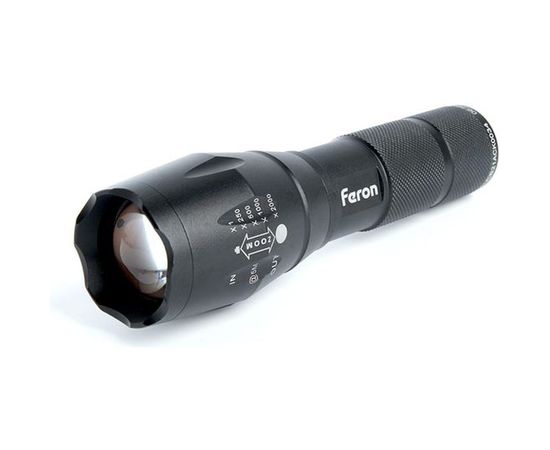 Ручной фонарь FERON с аккумулятором TH2400 USB ZOOM 137x40x40мм, алюминий 41682 