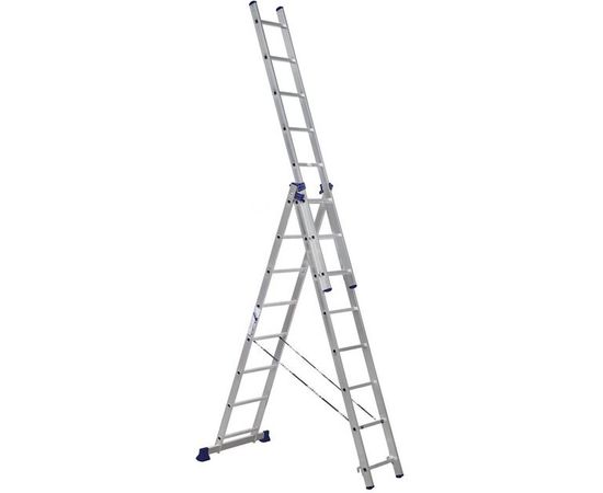 Трехсекционная универсальная алюминиевая лестница Алюмет Серия H3 5308 