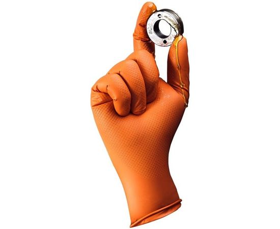 Нескользящие одноразовые перчатки Jeta Safety JSN NATRIX оранжевые, размер L JSN 50 NATRIX OR 09 
