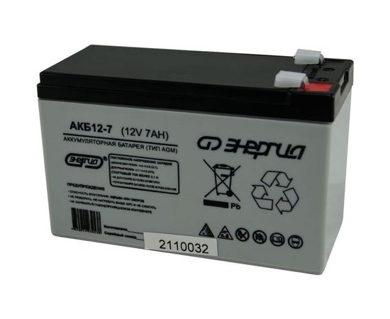 Аккумулятор Энергия АКБ 12-7 Е0201-0019 – изображение 2