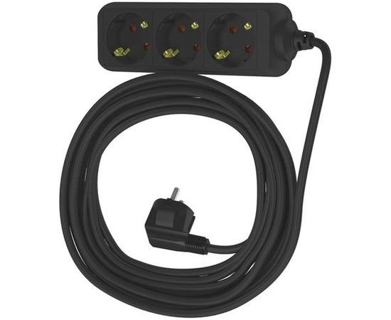 Сетевой удлинитель Фотон 16-103Е, 10м, 3 розетки, 16А, с заземлением, черный 22725 – изображение 2