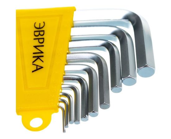 Набор шестигранных Г-образных экстра длинных ключей с шаром 1.5-10мм ЭВРИКА ER-15101XLB – изображение 2