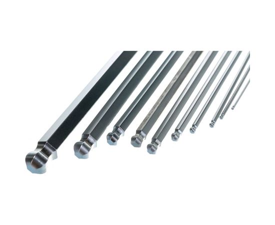 Набор шестигранных Г-образных экстра длинных ключей с шаром 1.5-10мм ЭВРИКА ER-15101XLB – изображение 5