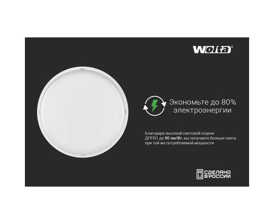 Светодиодный светильник c оптико-акустическим датчиком Wolta ДПП01-12-021-4К-ОА – изображение 6