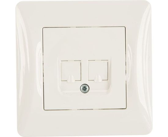 Компьютерная розетка GUSI ELECTRIC Ugra RJ45, двойная, СУ, белый С11К2-001-СБ 