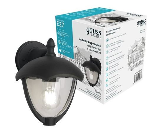 Садово-парковый светильник Gauss Aura на стену вниз, 170-240V / 50Hz GD028 
