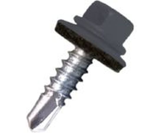 Саморез по металлу Daxmer св. №2 4,8х19 RAL 7024 11515 