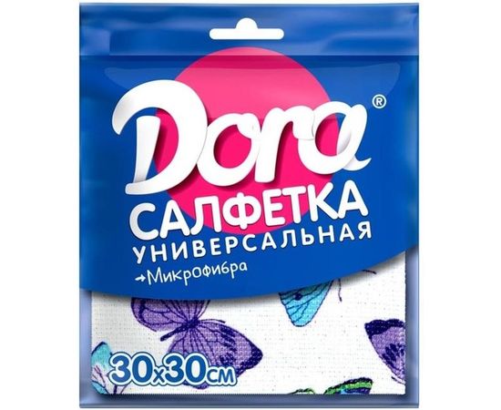 Универсальная салфетка из микрофибры Dora с рисунком, 30 х 30 см 2001-027 