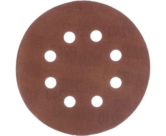 Круг абразивный с перфорацией (5 шт; 125 мм; Р240; Velcro; 8 отв) Biber 70688 тов-165728 