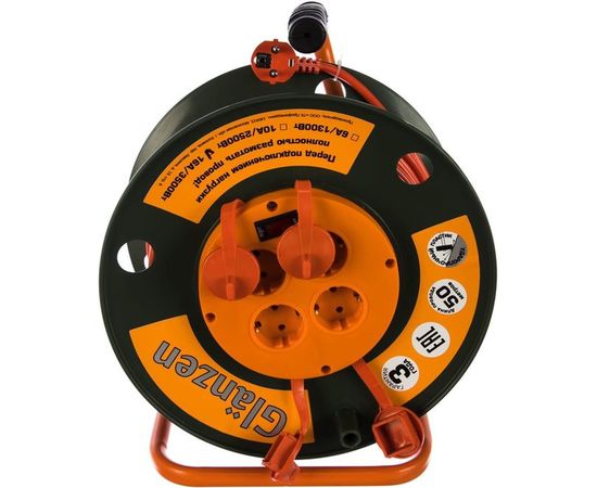 Силовой удлинитель на катушке GLANZEN EB-50-007 