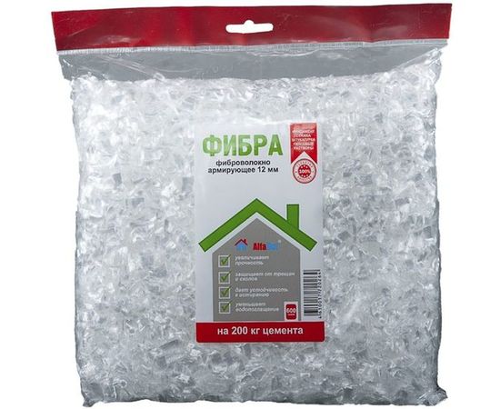 Полипропиленовая армирующая фибра AlfaBet 12 мм, 150 г 20257 