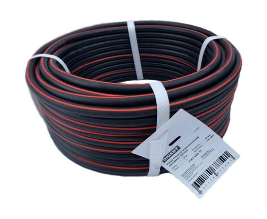 Рукав газовый ацетилен/пропан 1 класс черный с красной полосой 40 м, D 6.3 мм, 0.63 МПа Gigant G-757 