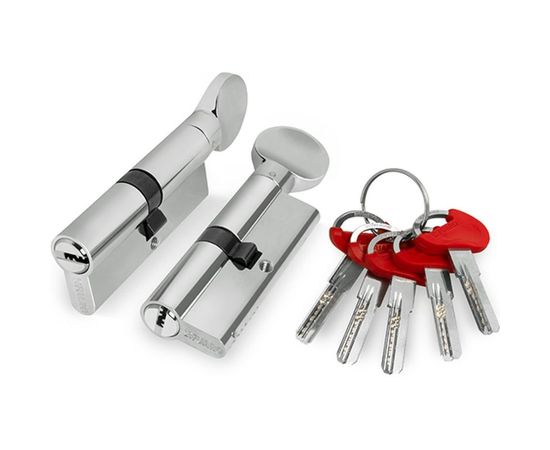 Цилиндровый механизм Fuaro D-PRO502/80 mm /40+10+30/ CP хром 5 кл. 37757 