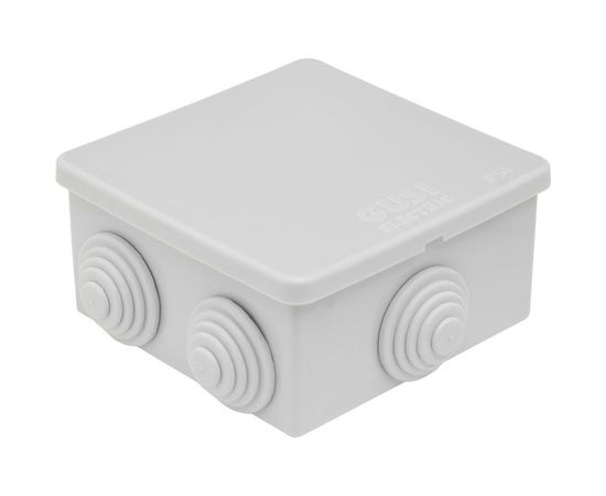 Распределительная коробка GUSI ELECTRIC 80х80х40 6 муфт д26, IP44, ОП, серый С3В86 Евро 