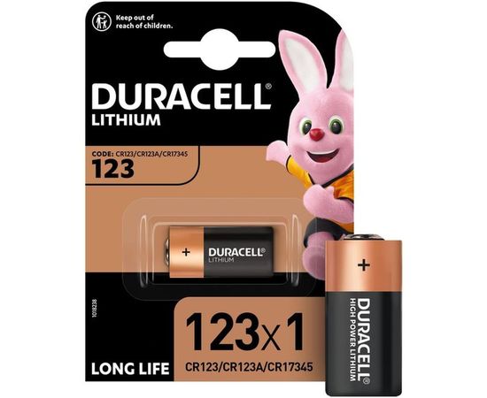 Литиевая батарейка Duracell CR123 ULTRA 3V CR123/CR123A/CR17345 1 шт. блистер A0001263 