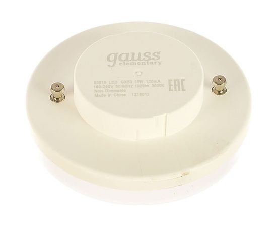 Лампа Gauss LED Elementary GX53 15W 1020lm 3000K 83815 – изображение 2
