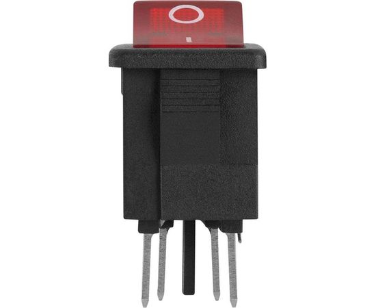 Клавишный выключатель duwi красный с подсветкой 4 контакта, 250В, 6А, тип RWB-207, SC-768, 26846 8 – изображение 3