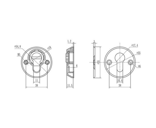 Накладная декоративная броненакладка DOORLOCK DL DEF5512 SN матовый никель, А=53-82мм 73371 – изображение 3
