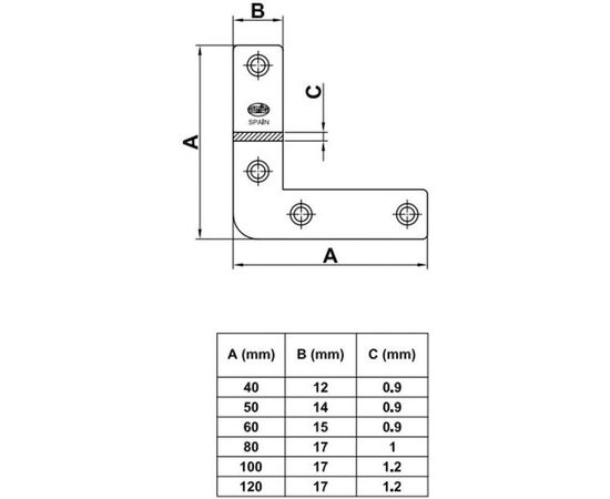 Плоский уголок Amig покрытие цинкование 400 – изображение 2