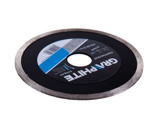 Диск алмазный сплошной (115х22.2 мм) GRAPHITE 57H640 – изображение 2