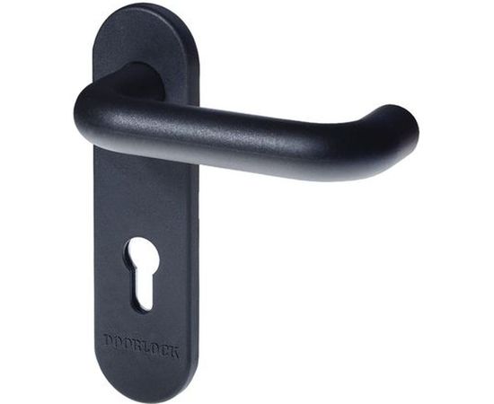 Гарнитур для пожарных дверей DOORLOCK V S38KP/F PZ72 серия Variant, на короткой накладке, черный, подпружиненная, А=47-75мм 79050 – изображение 2