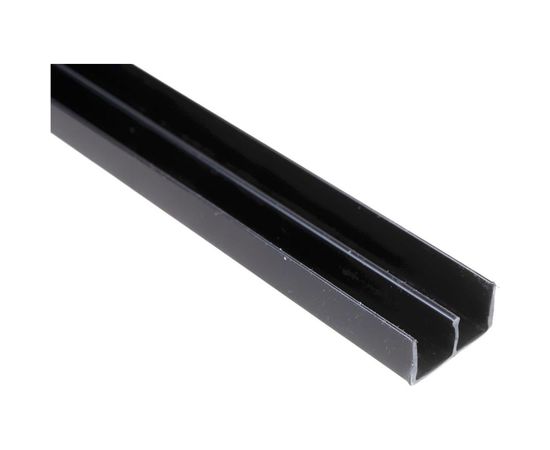 Профиль направляющего рельса GAH ALBERTS верх, ПВХ, черный, 6.5х1000 мм 485139 – изображение 4
