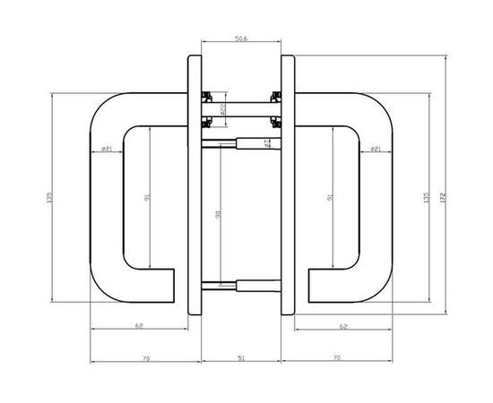 Гарнитур для пожарных дверей DOORLOCK V S38KP/F PZ72 серия Variant, на короткой накладке, черный, подпружиненная, А=47-75мм 79050 – изображение 5