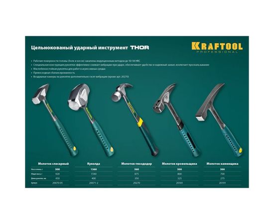 Молоток-гвоздодер 560 г KRAFTOOL 20270 – изображение 5