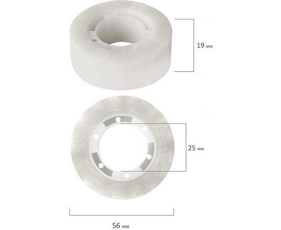 Матовая клейкая лента BRAUBERG 19 мм х 33 м невидимая 227257 – изображение 8