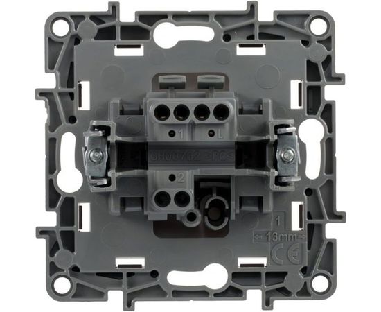 Механизм выключателя Legrand 1-клавишный СП Etika 10АX безвинтовые зажимы белый Leg 672201 