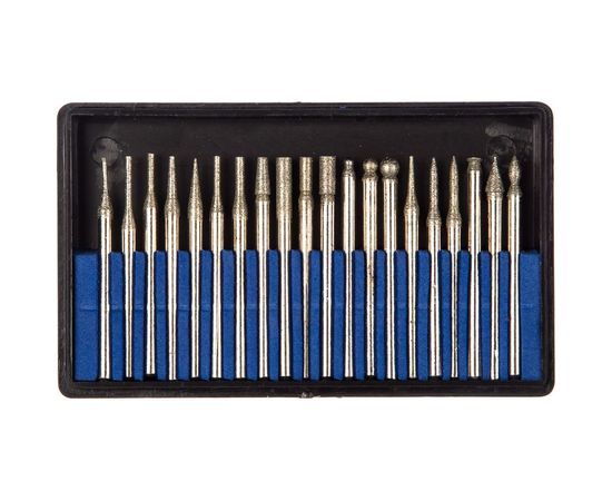 Шарошки алмазные (20 шт; хвостовик 3 мм) MOS 36480М 