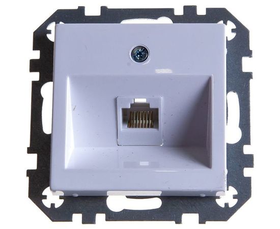 Розетка для интернета LIREGUS Эпсилон IKL-001-01 E/B белая без рамки 28-032 